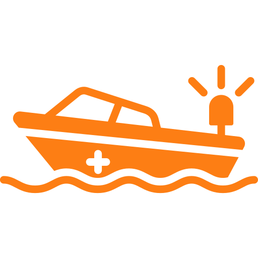 Rescue boat icon