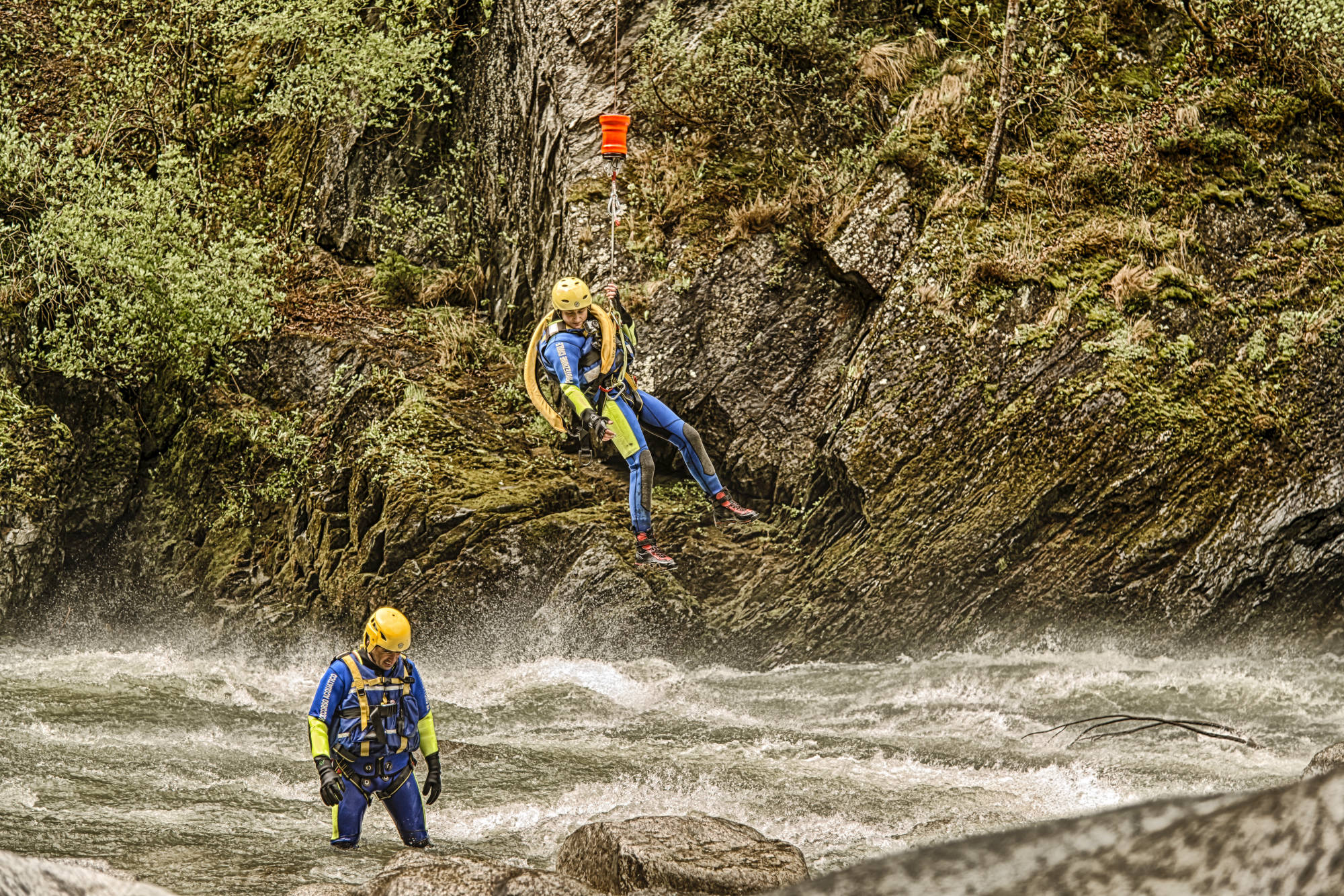 Whitewater rescue training