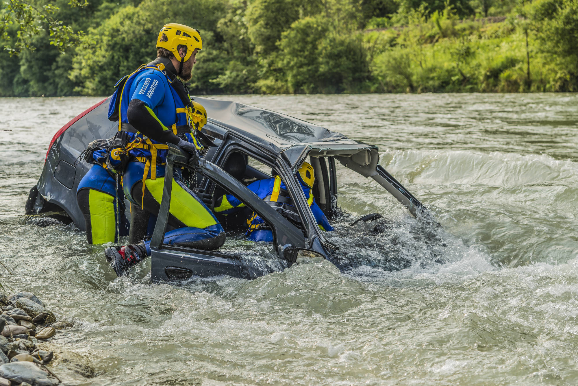 Photo of water rescue training