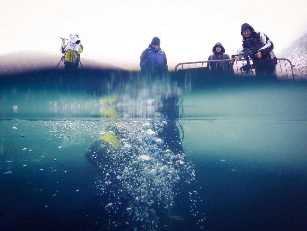Photo of an ice dive