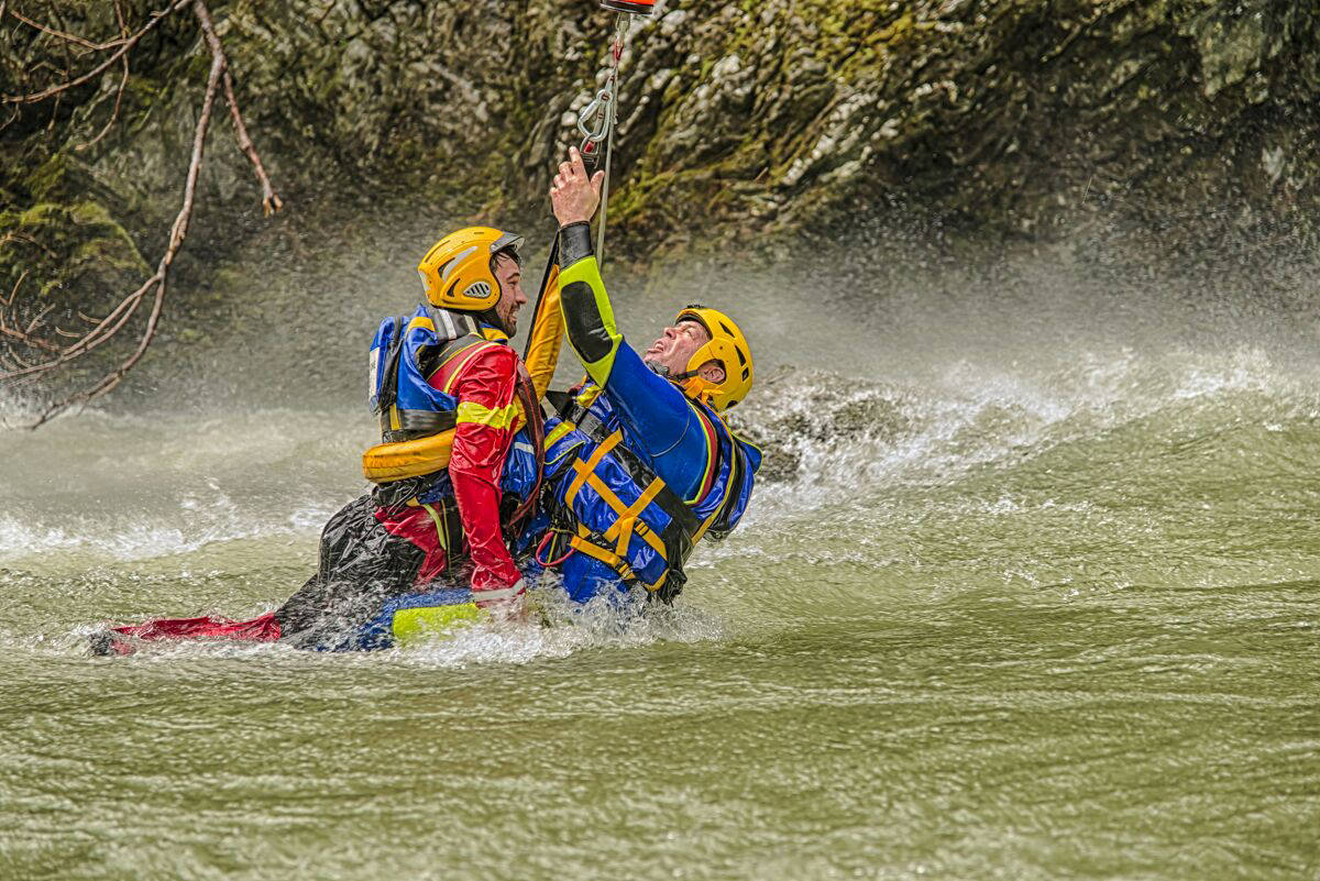 Photo of water rescue training